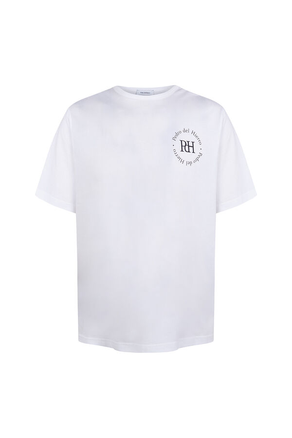 Pedro del Hierro Camiseta estampada logo Blanco