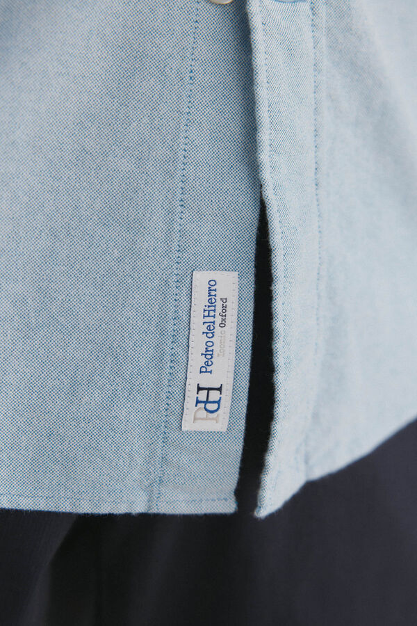 Pedro del Hierro Camisa iconic oxford liso Turquesa