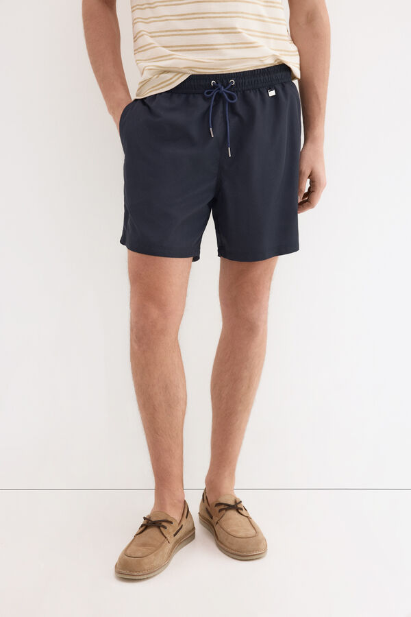 Pedro del Hierro Ba&ntilde;ador liso b&aacute;sico Azul