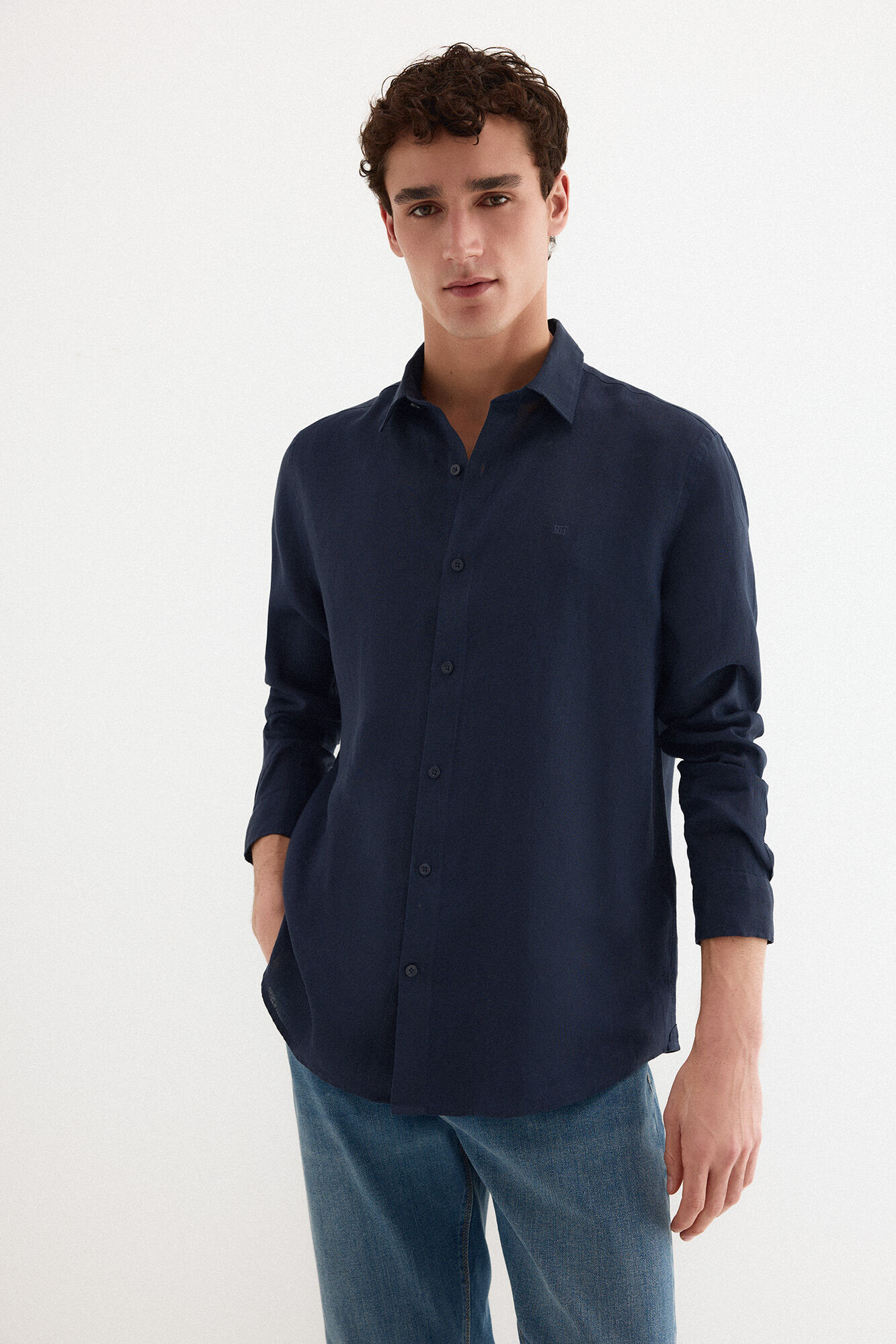 Pedro del Hierro Camisa lino lisa