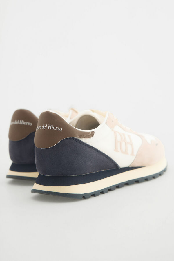 Pedro del Hierro Zapatilla piel y textil Beige