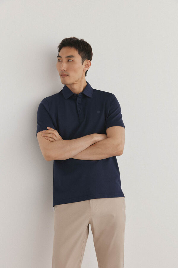 Pedro del Hierro Polo mercerizado Azul