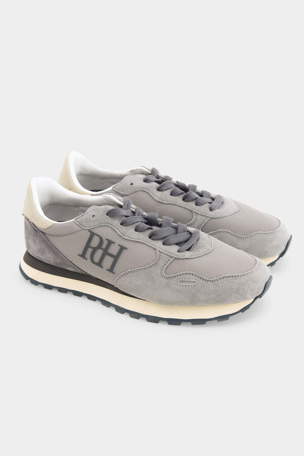 Pedro del Hierro Zapatilla piel y textil Gris