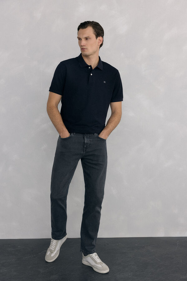 Pedro del Hierro Polo b&aacute;sico piqu&eacute; Negro