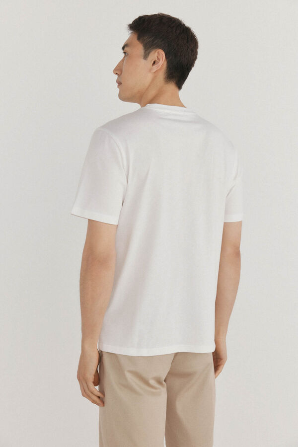 Pedro del Hierro Camiseta logo relieve Blanco