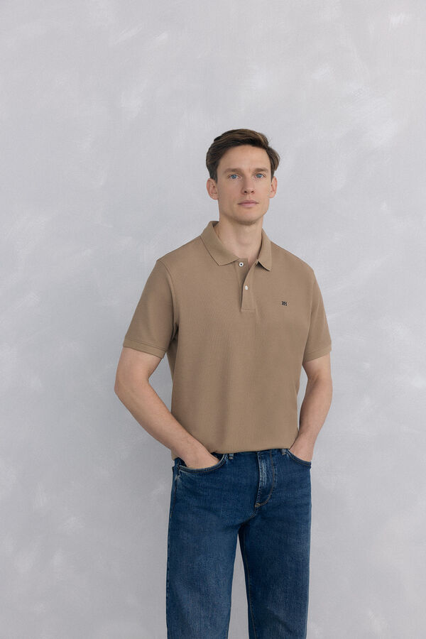 Pedro del Hierro Polo b&aacute;sico piqu&eacute; Beige