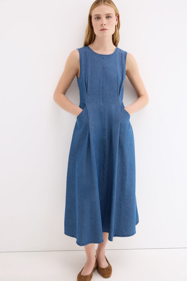 Pedro del Hierro Vestido de mezclilla Azul