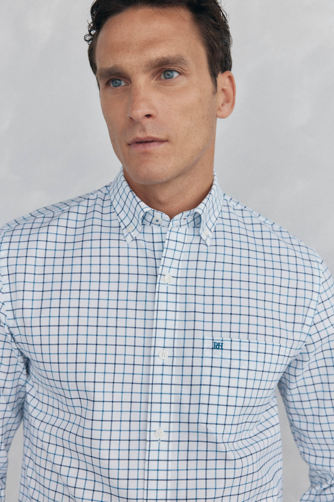 Pedro del Hierro Camisa non iron oxford cuadros