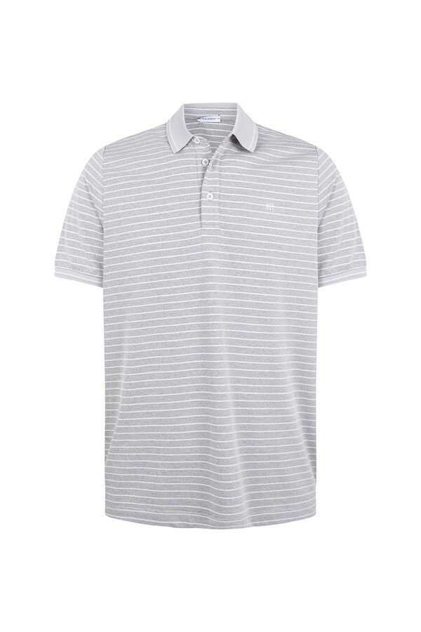 Pedro del Hierro Polo de rayas Gris