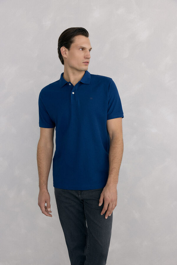 Pedro del Hierro Polo b&aacute;sico piqu&eacute; Azul