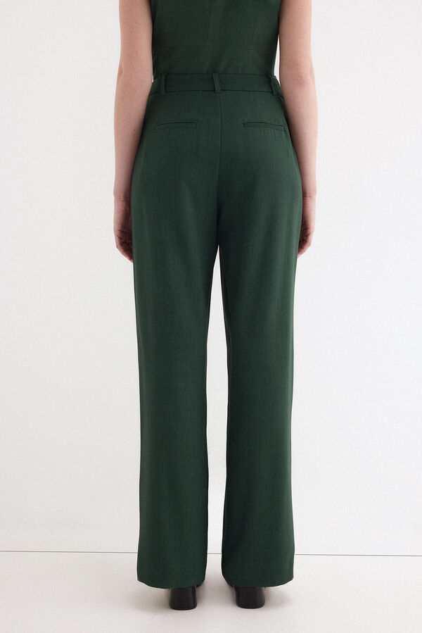 Pedro del Hierro Pantal&oacute;n wide leg Verde