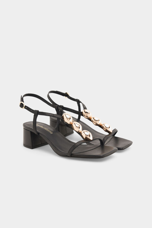 Pedro del Hierro Sandalia joya Negro