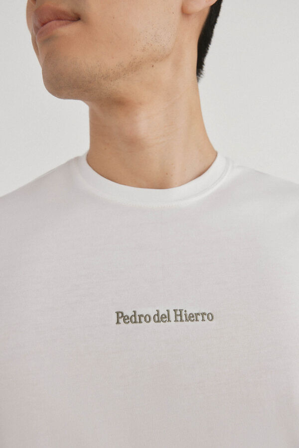 Pedro del Hierro Camiseta logo posicional Blanco