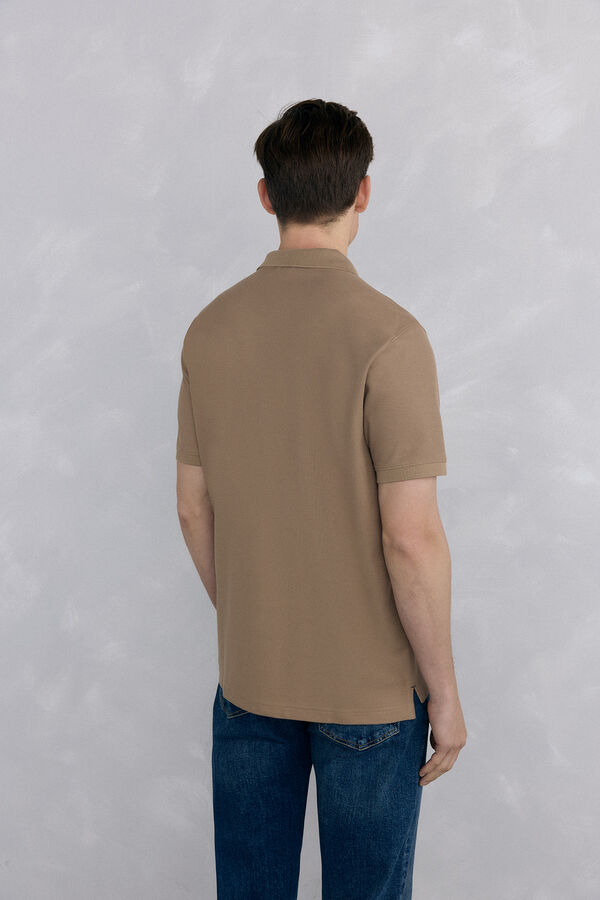 Pedro del Hierro Polo b&aacute;sico piqu&eacute; Beige