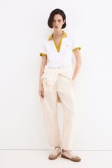 Pedro del Hierro Polo manga corta contrastes Blanco