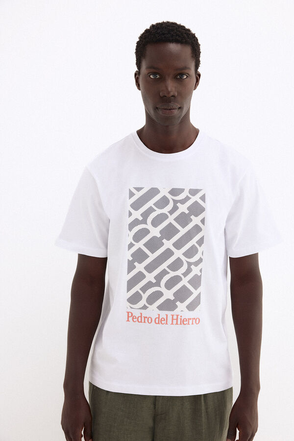 Pedro del Hierro Camiseta estampada logo Blanco
