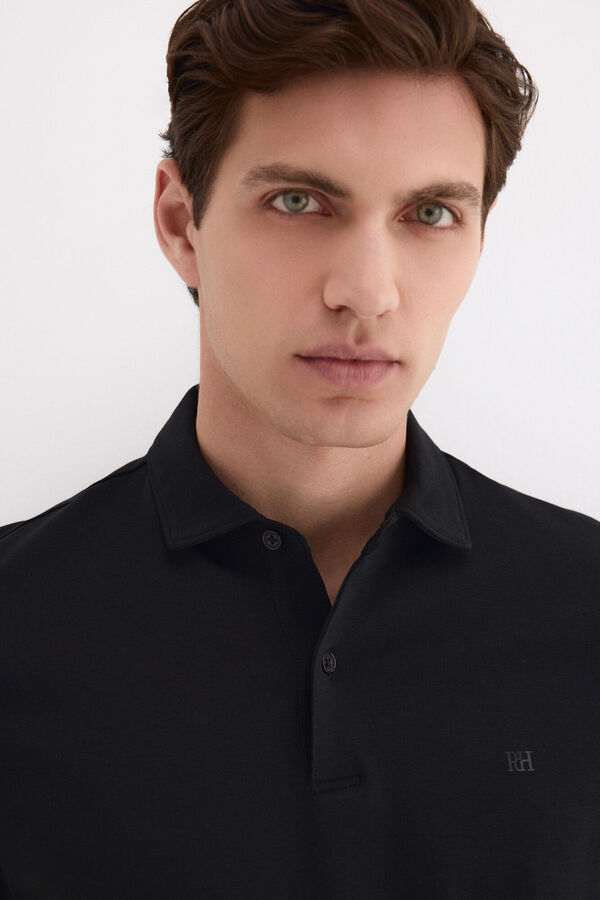 Pedro del Hierro Polo mercerizado Negro
