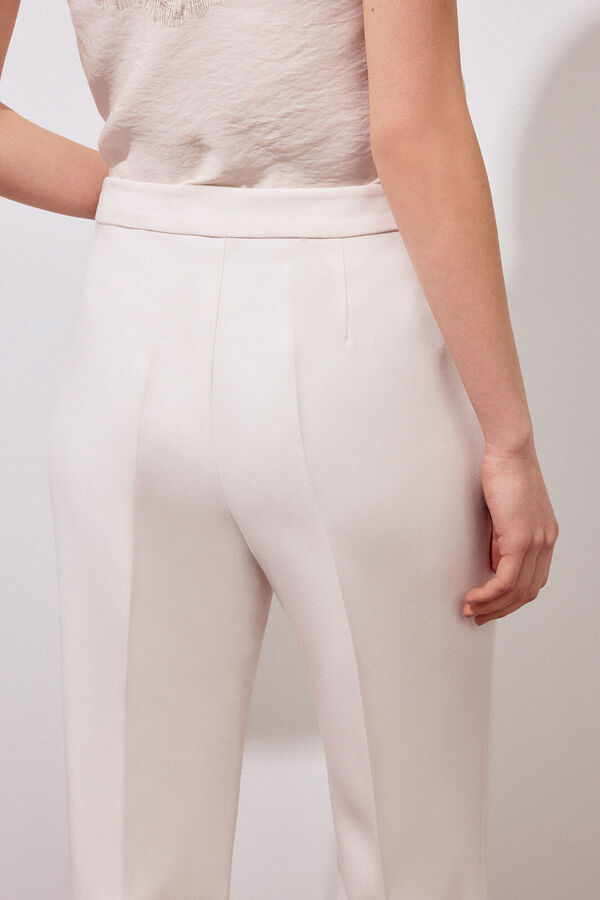 Pedro del Hierro Pantal&oacute;n de traje flare Crudo