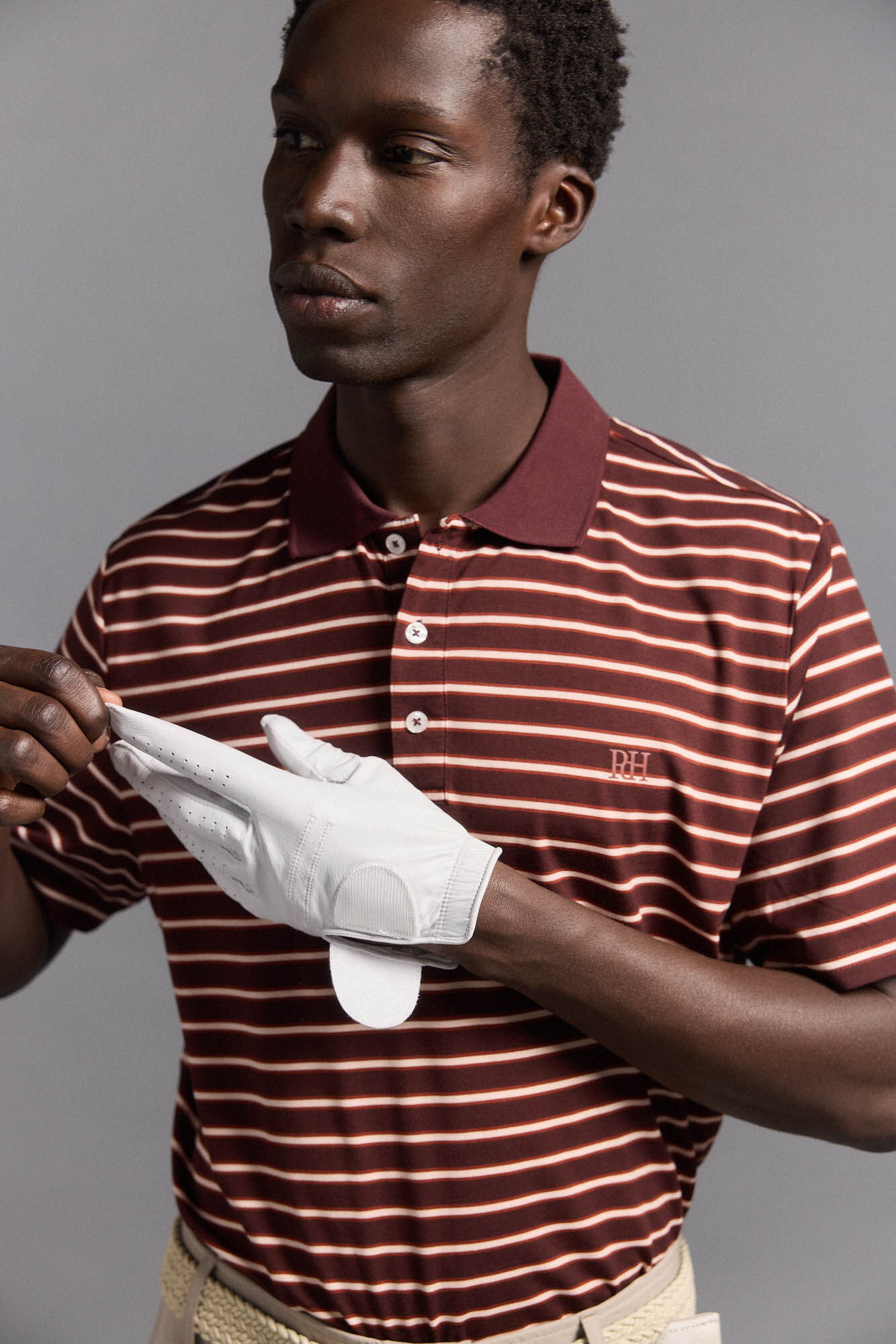 Pedro del Hierro Polo de rayas para golf