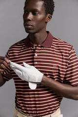 Pedro del Hierro Polo de rayas para golf Burdeos