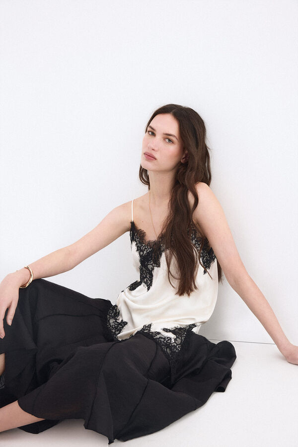 Pedro del Hierro Top lencero largo Verde