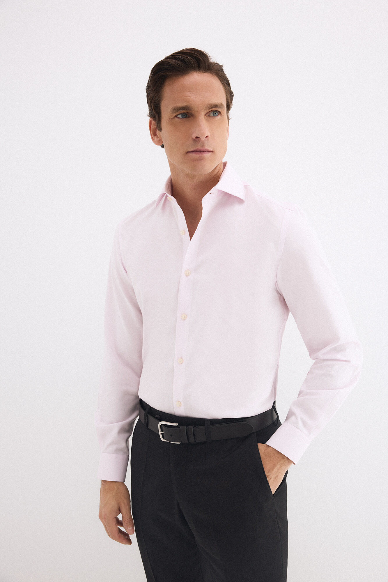 Pedro del Hierro Camisa vestir lisa non iron + antimanchas