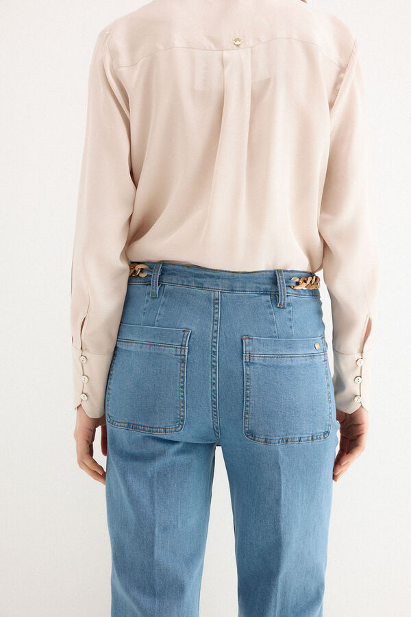 Pedro del Hierro Jeans stove pipe cropped Azul