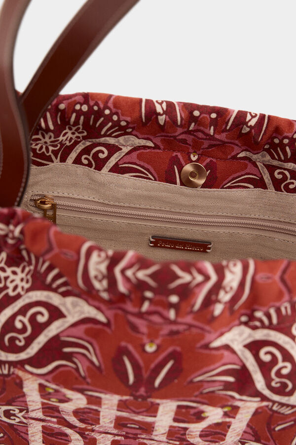 Pedro del Hierro Bolsa de hombro estampada Beige