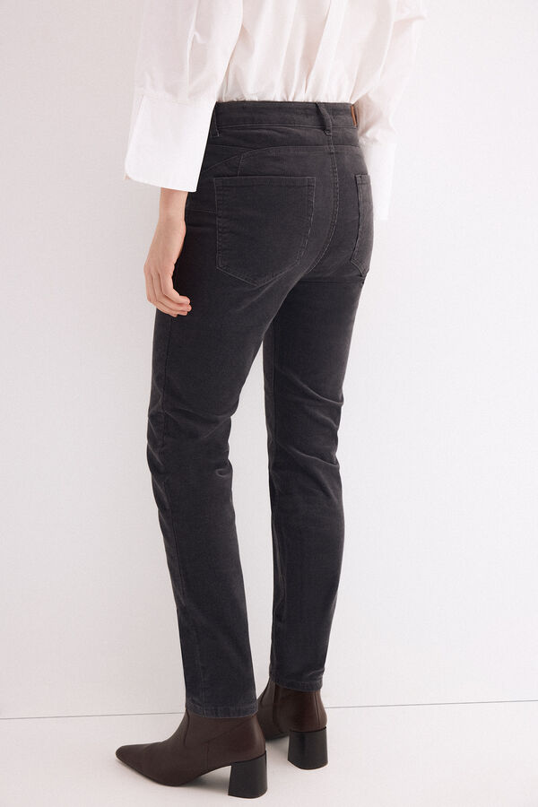 Pedro del Hierro Pantalones push up de pana Gris