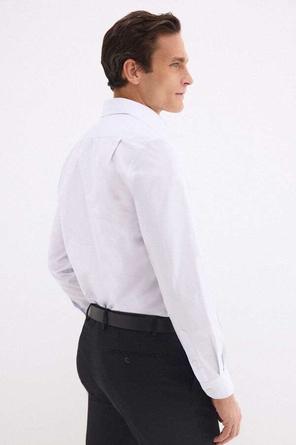 Pedro del Hierro Camisa vestir cuadros non iron + antimanchas Rosa