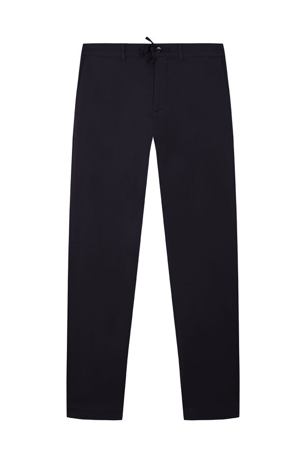 Pedro del Hierro Chino estructura con cordones regular fit Azul