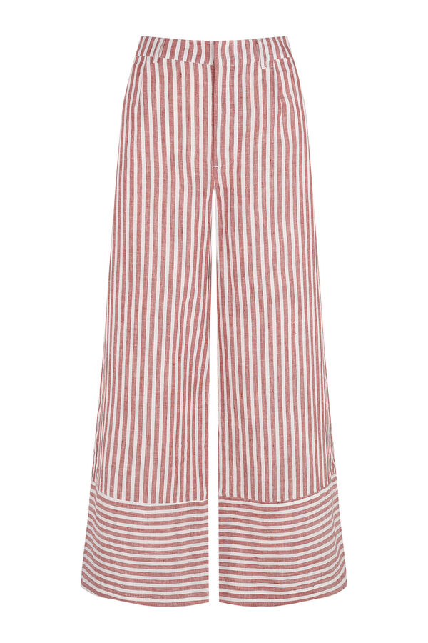 Pedro del Hierro Pantalones wide flare cl&aacute;sicos Rosa