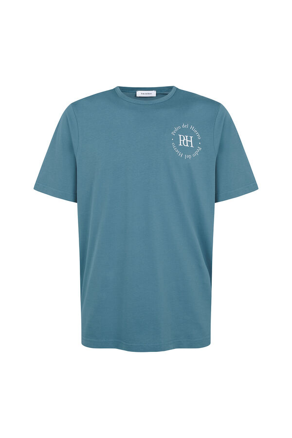 Pedro del Hierro Camiseta estampada logo Turquesa