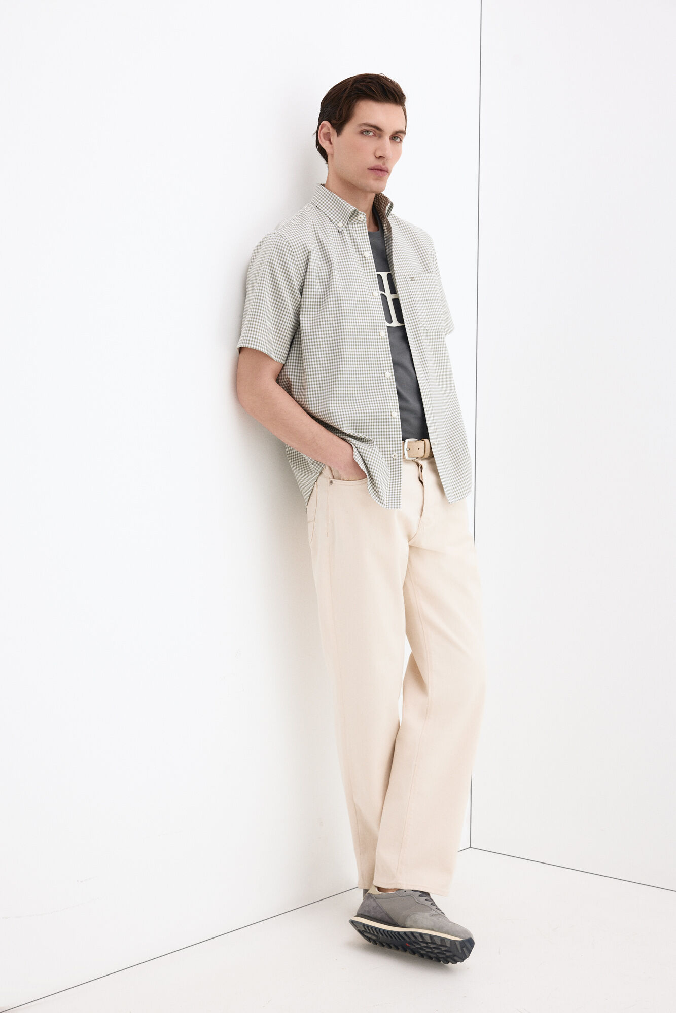 Pedro del Hierro Camisa non iron manga corta cuadros