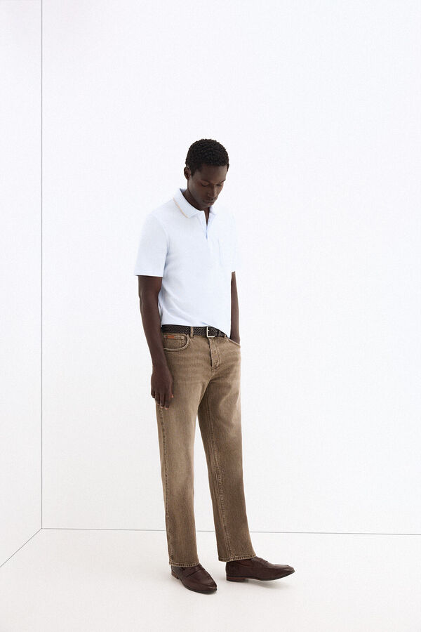 Pedro del Hierro Polo textura Azul