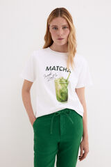 Pedro del Hierro Camiseta estampada frontal Blanco