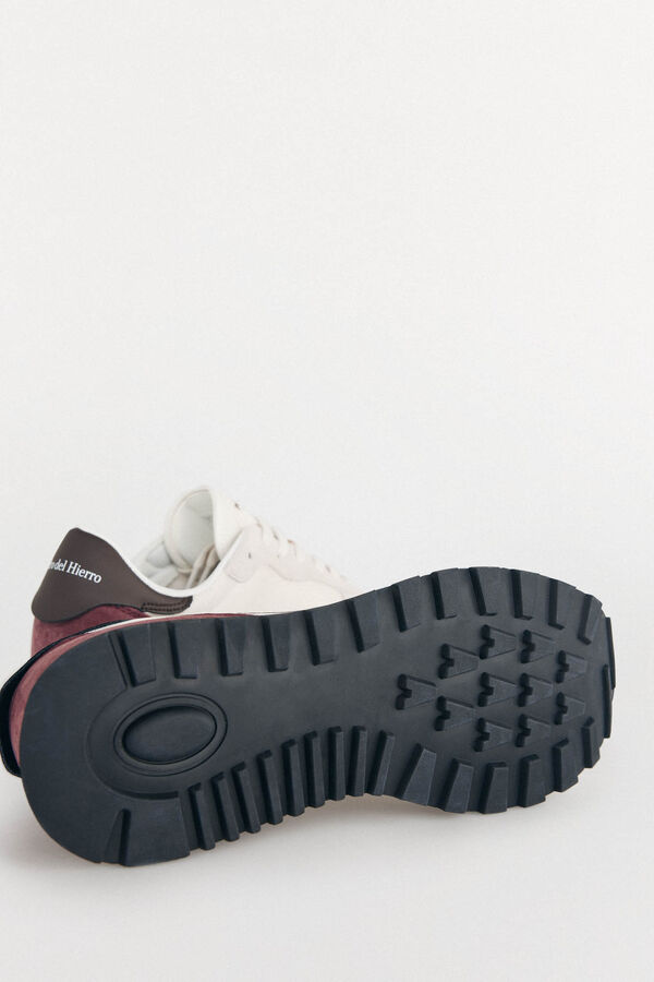 Pedro del Hierro Tenis de piel y textil Beige