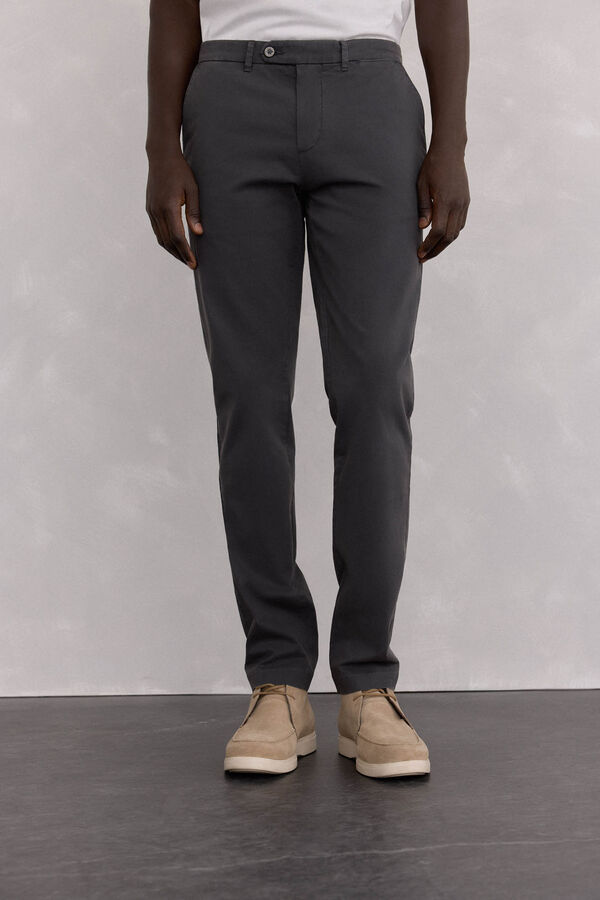 Pedro del Hierro Pantal&oacute;n premium chino slim fit Gris