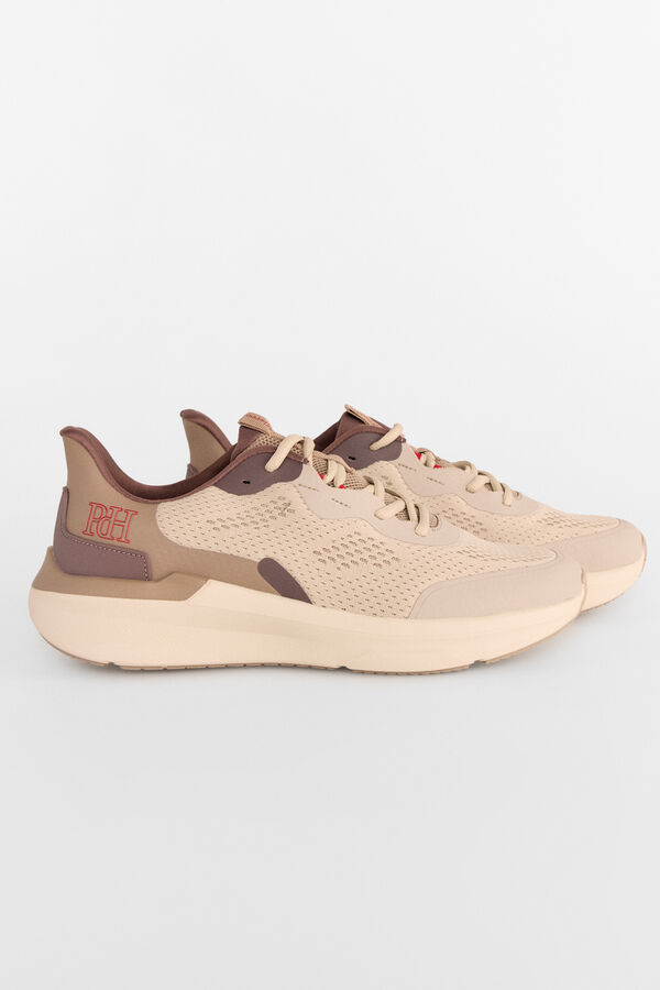 Pedro del Hierro Zapatilla textil cordones Marr&oacute;n
