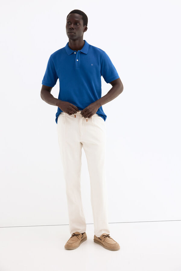 Pedro del Hierro Polo b&aacute;sico piqu&eacute; Azul