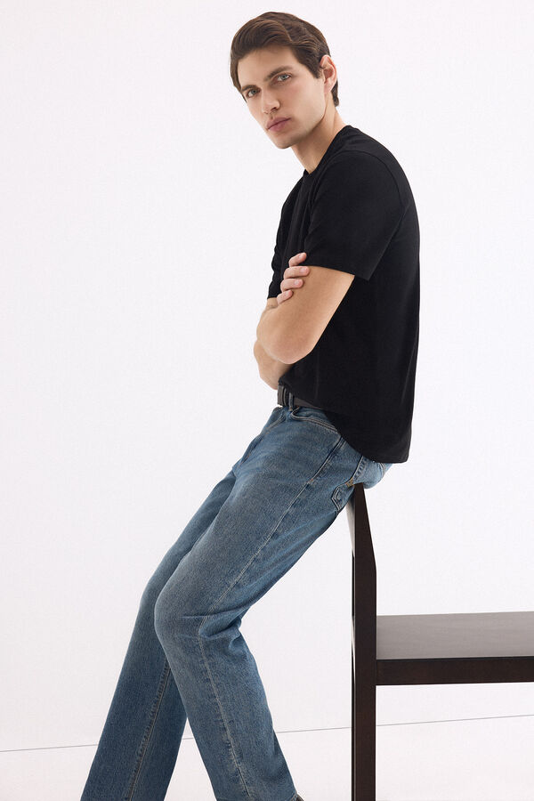 Pedro del Hierro Camiseta b&aacute;sica logo Negro