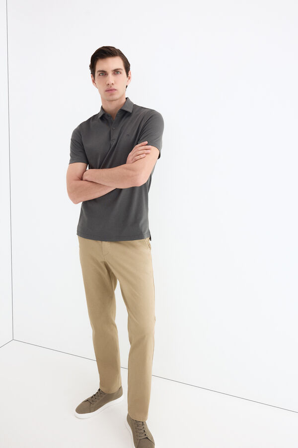 Pedro del Hierro Polo mercerizado Gris