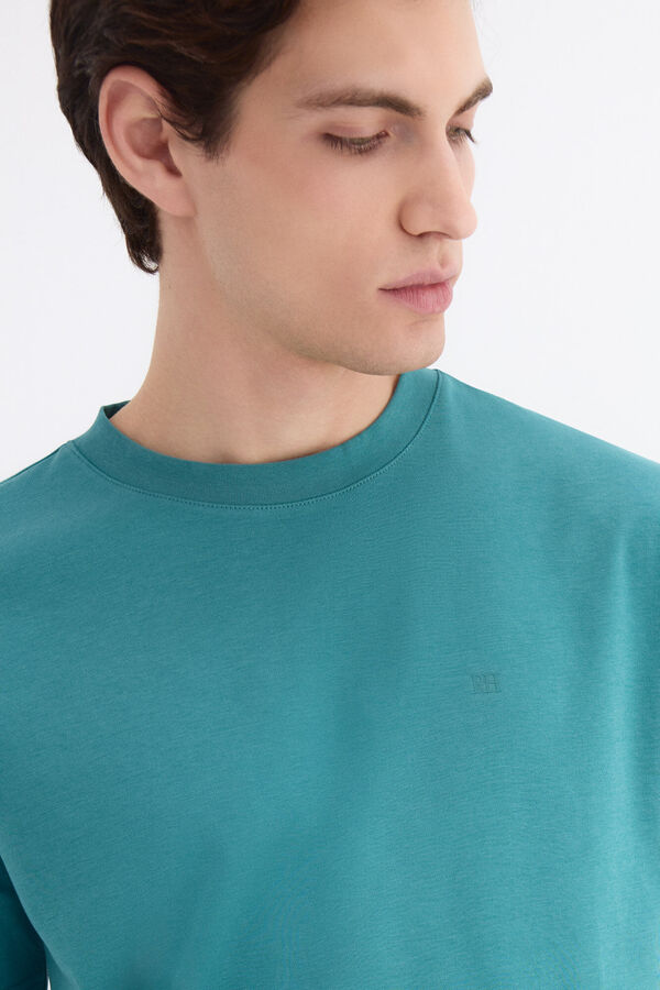 Pedro del Hierro Camiseta mercerizada Turquesa