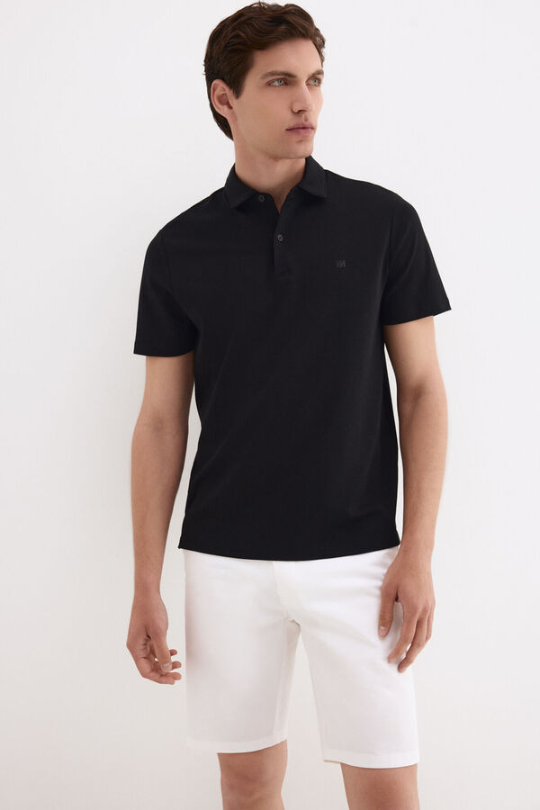 Pedro del Hierro Polo mercerizado Negro
