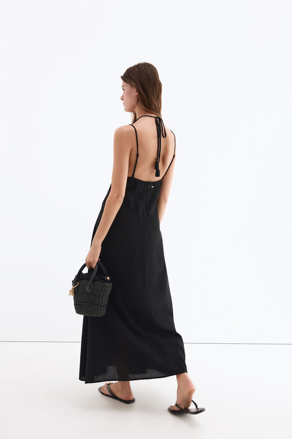 Pedro del Hierro Vestido playero crochet Negro