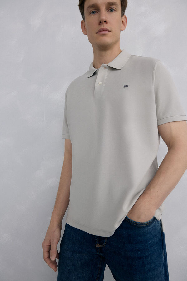 Pedro del Hierro Polo b&aacute;sico piqu&eacute; Gris