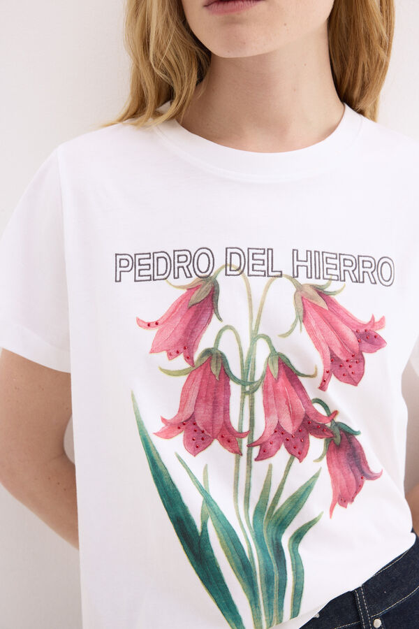 Pedro del Hierro Camiseta manga corta estampada Blanco