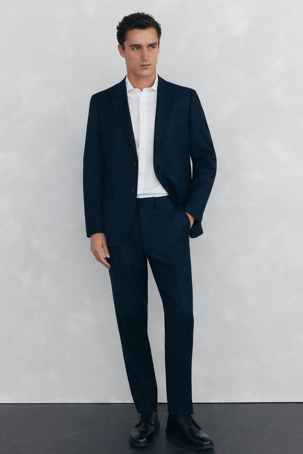 Pedro del Hierro Camisa vestir lisa non iron + antimanchas slim fit Blanco