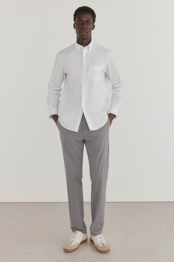 Pedro del Hierro Camisa de cuadros non iron + antimanchas Blanco
