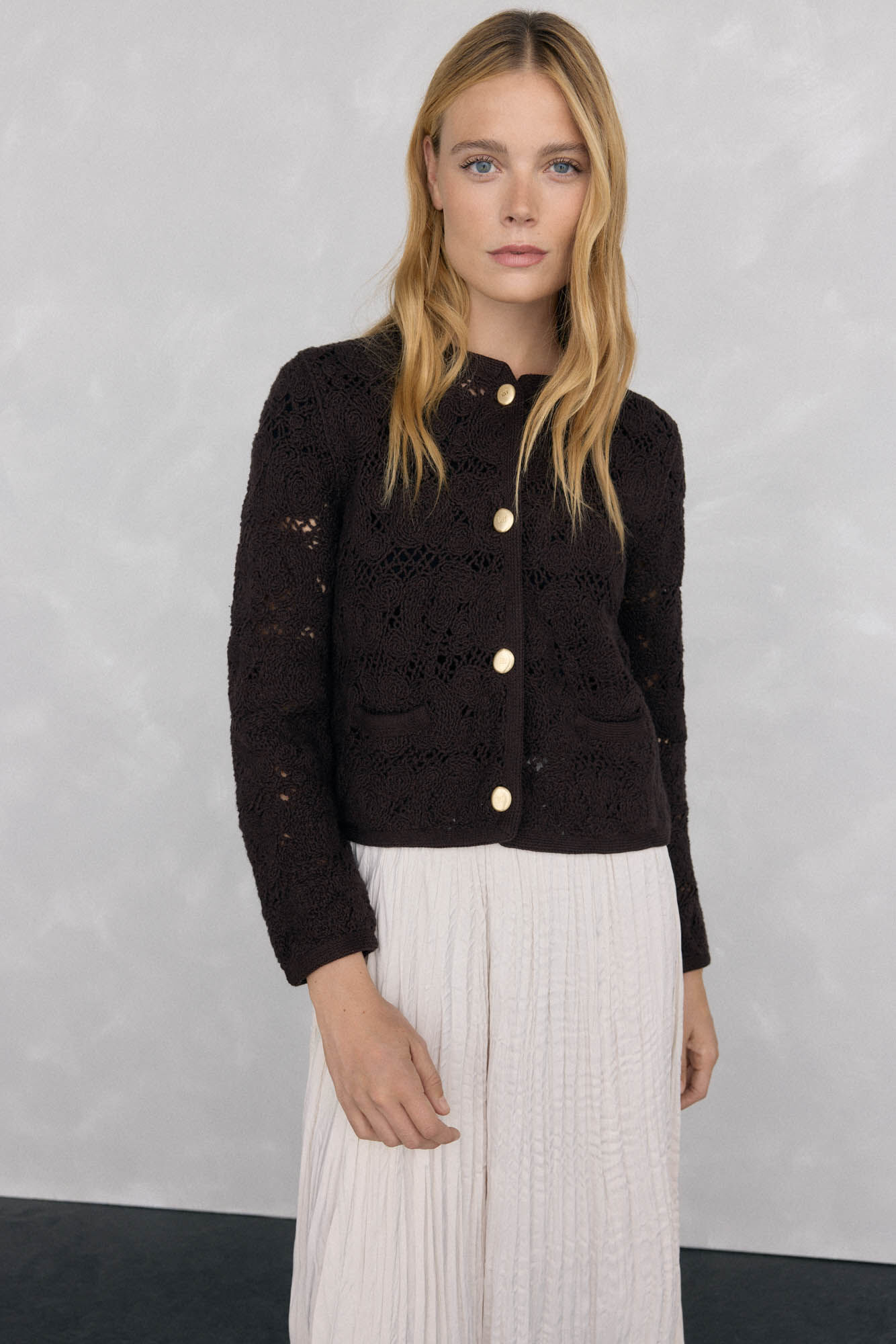 Pedro del Hierro Chaqueta de punto crochet